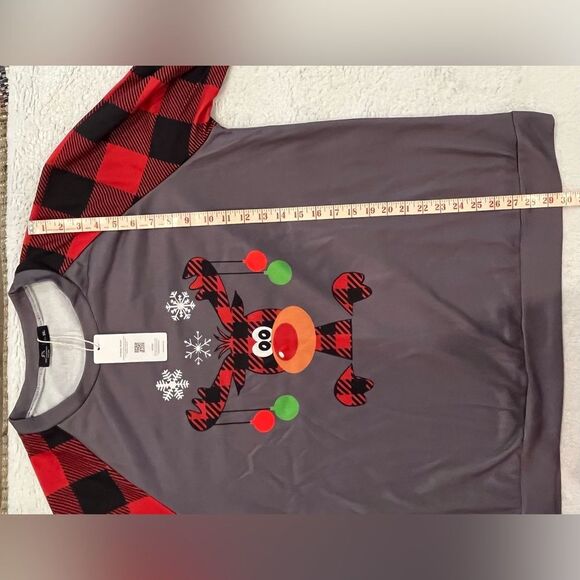 NWT Women’s 3X Lightweight Christmas Reindeer Sweatshirt NEW - Picture 9 of 9
